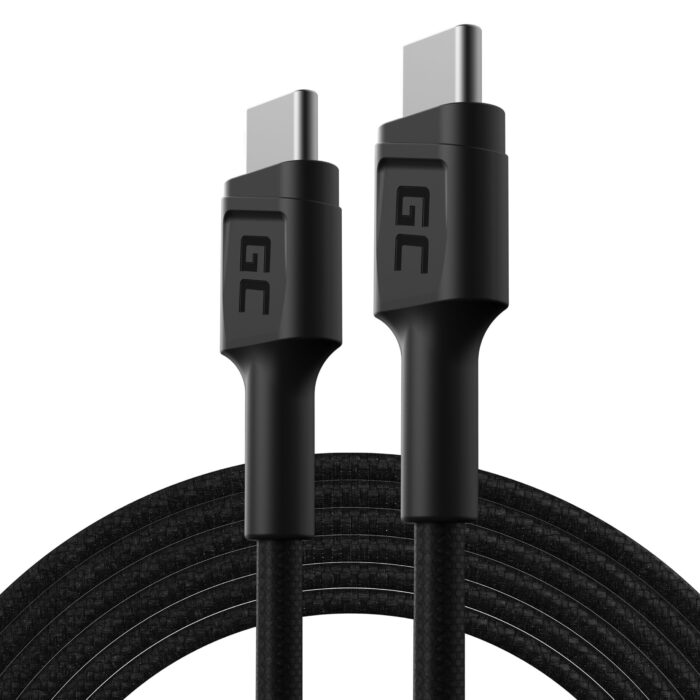 Green Cell kabel Green Cell PowerStream USB-C - USB-C 200cm med Power Delivery (60W). 480 Mbps. Ultra Charge. QC 3.0. - Bild 1