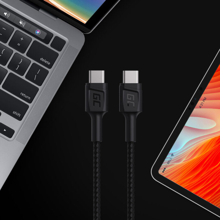 Green Cell kabel Green Cell PowerStream USB-C - USB-C 200cm med Power Delivery (60W). 480 Mbps. Ultra Charge. QC 3.0. - Bild 2