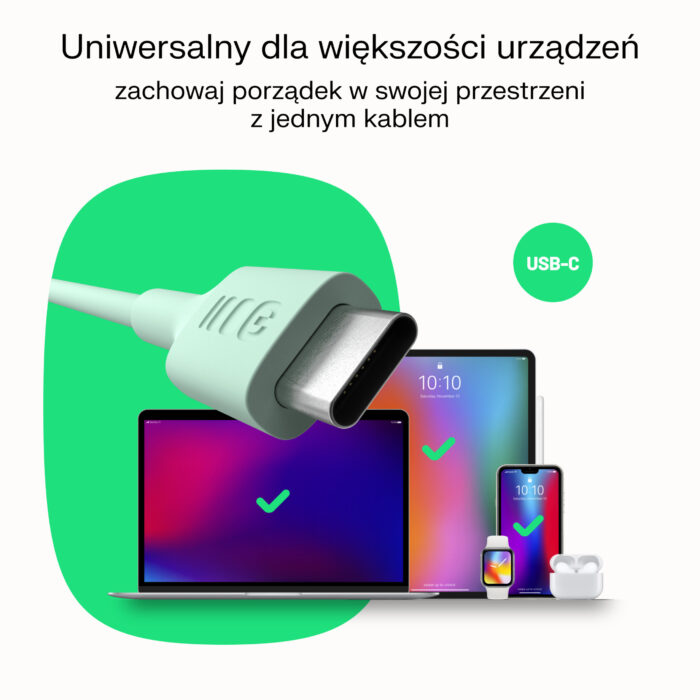 USB-C-kabel 1.2m 100W Greencell PowerFlex Snabbladdning PD Panther Svart. - Bild 2