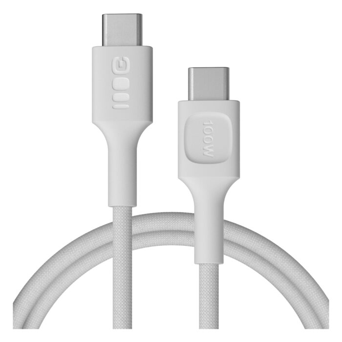 USB-C-kabel 1.2m 100W Greencell PowerStream Snabbladdning PD Snövit. - Bild 1