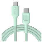 USB-C-kabel 2m 100W Greencell PowerStream Snabbladdning PD Mintgrön.