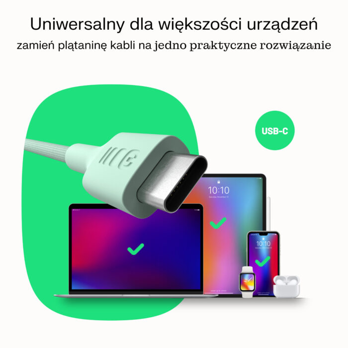 USB-C-kabel 2m 100W Greencell PowerStream Snabbladdning PD Panther Svart - Bild 2