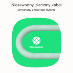 USB-C-kabel 0.3m 100W Greencell PowerStream Snabbladdning PD Snövit. - Bild 5
