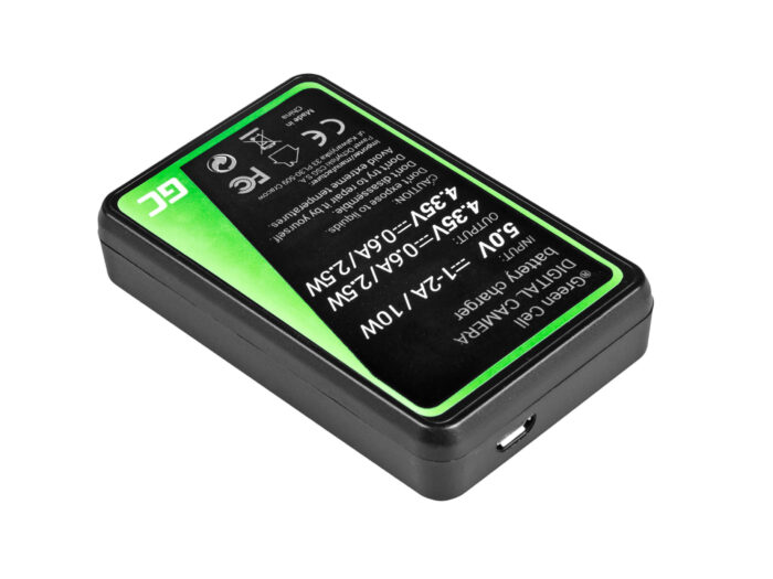 Green Cell Laddare AHBBP-501 för GoPro AHDBT-501. Hero 5 Hero 6 Hero 7 HD Svart Vit Silver Edition (4.35V 2.5W 0.6A). - Bild 3