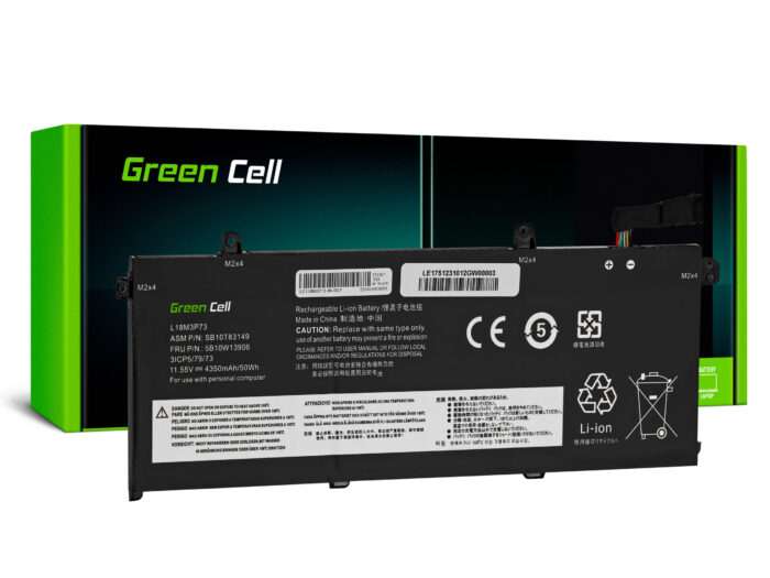 Green Cell L18C3P71 L18C3P72 L18L3P73 L18M3P73 L18M3P74 Batteri för Lenovo ThinkPad T490 T495 P43s P14s T14 Gen 1 Gen 2. - Bild 1