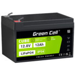 Green Cell CUBE LiFePO4 12Ah 12.8V 153.6Wh Litiumjärnfosfatbatteri för rullstol. leksak. skoter.