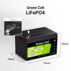 Green Cell CUBE LiFePO4 12Ah 12.8V 153.6Wh Litiumjärnfosfatbatteri för rullstol. leksak. skoter. - Bild 2