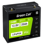 Green Cell CUBE LiFePO4 20Ah 12.8V 256Wh Litiumjärnfosfatbatteri för Traktor. Gräsklippare. Elektriska Fordon.