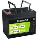 Green Cell CUBE LiFePO4 60Ah 12.8V 768Wh Litiumjärnfosfatbatteri för Elektriska Motorer. Husvagn. Lyft.