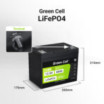 Green Cell CUBE LiFePO4 60Ah 12.8V 768Wh Litiumjärnfosfatbatteri för Elektriska Motorer. Husvagn. Lyft. - Bild 2