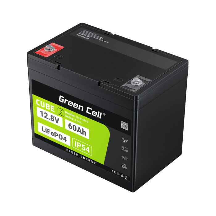 Green Cell CUBE LiFePO4 60Ah 12.8V 768Wh Litiumjärnfosfatbatteri för Elektriska Motorer. Husvagn. Lyft. - Bild 3