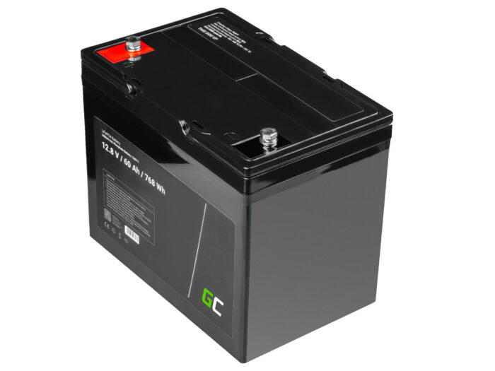 Green Cell LiFePO4 Batteri 12V 12.8V 60Ah för fotovoltaiska system. husbilar och båtar. - Bild 1