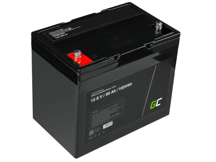 Green Cell LiFePO4 Batteri 12V 12.8V 80Ah för fotovoltaiska system. husvagnar och båtar. - Bild 3