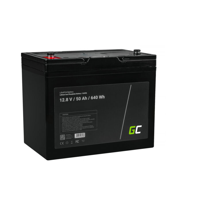 Green Cell LiFePO4 Batteri 12V 12.8V 50Ah för fotovoltaiska system. husbilar och båtar. - Bild 1