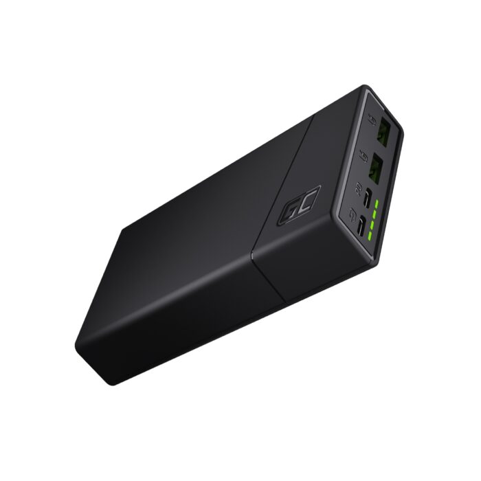 Power Bank Green Cell PowerPlay20 20000mAh med snabbladdning 2x USB Ultra Charge och 2x USB-C Power Delivery 18W. - Bild 1