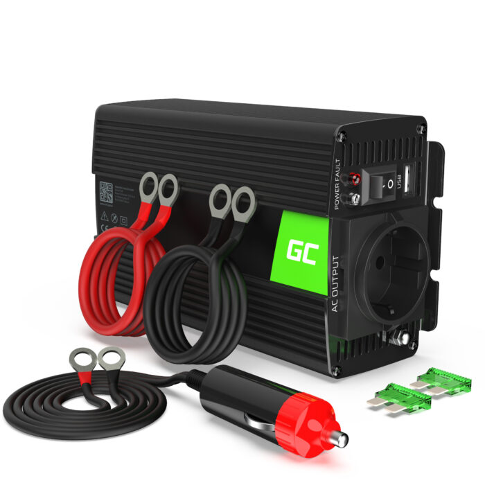 Green Cell Strömomvandlare 12V till 230V 500W/1000W Ren sinusvåg. - Bild 1