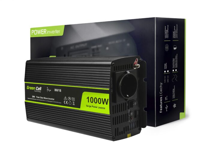 Green Cell Strömomvandlare 24V till 230V 1000W/2000W Ren Sinusvåg. - Bild 3