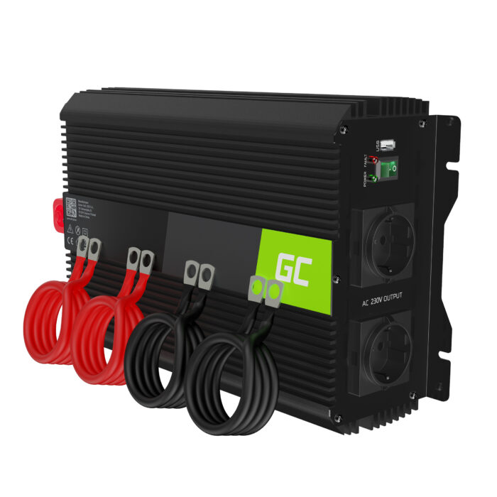 Green Cell Power Inverter PRO 12V till 230V 2000W/4000W Modifierad sinusvåg - Bild 1