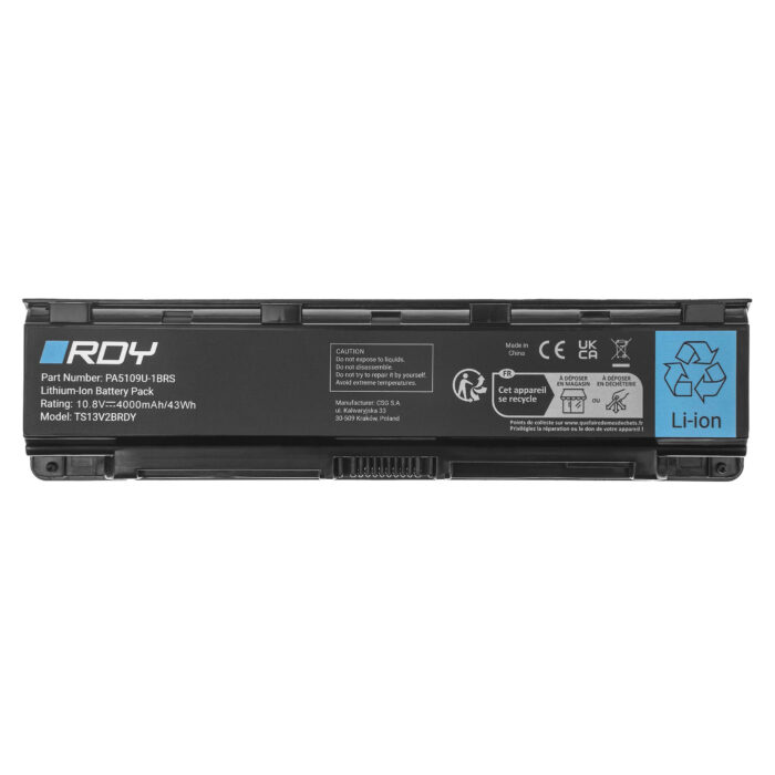 RDY Laptopbatteri PA5109U-1BRS PA5110U-1BRS PABAS272 för Toshiba Satellite C50 C50D C55 C55D C70 C75 C75D L70. - Bild 3