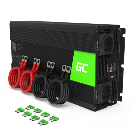 Green Cell Strömomvandlare 12V till 230V 2000W/4000W Ren sinusvåg