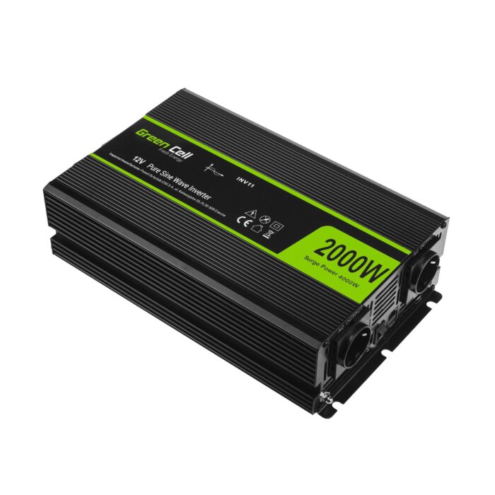 Green Cell Strömomvandlare 12V till 230V 2000W/4000W Ren sinusvåg - Bild 5