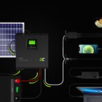 Solärt Växelriktare Från Nätet omvandlare Med MPP TGreen Cell Solcellsladdare 24VDC 230VAC 3000VA/3000W Ren Sinusvåg. - Bild 2