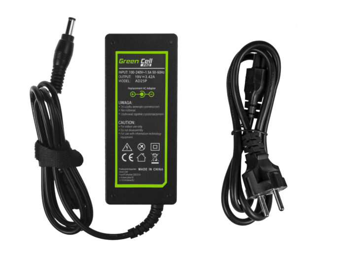 Green Cell PRO Laddare / AC Adapter 19V 3.42A 65W för Asus R510C R510L R556L X550C X550L Toshiba Satellite C650 L750. - Bild 5