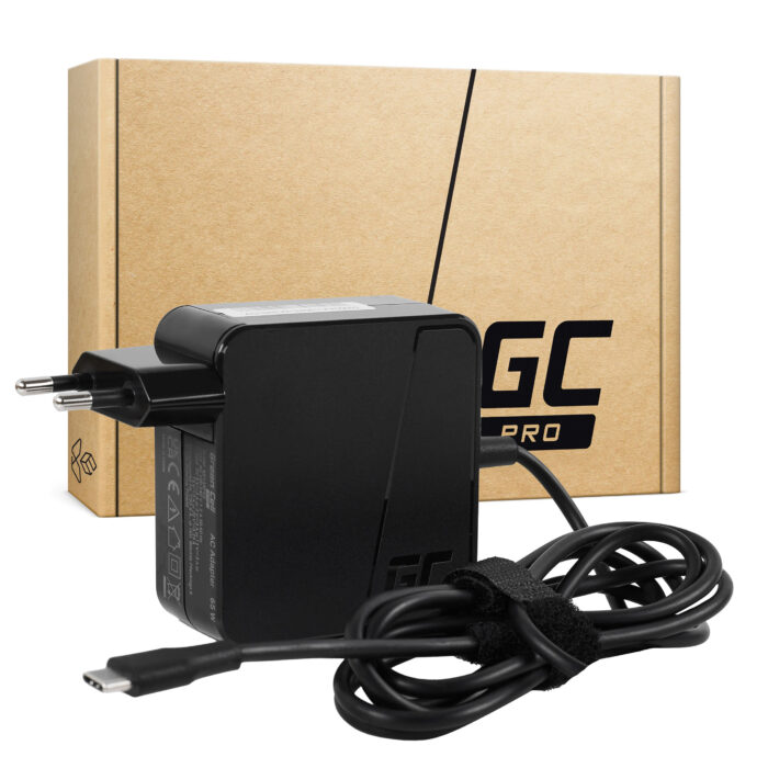 AC-adapter Green Cell PRO USB-C 65W för bärbara datorer. surfplattor. telefoner - Bild 1